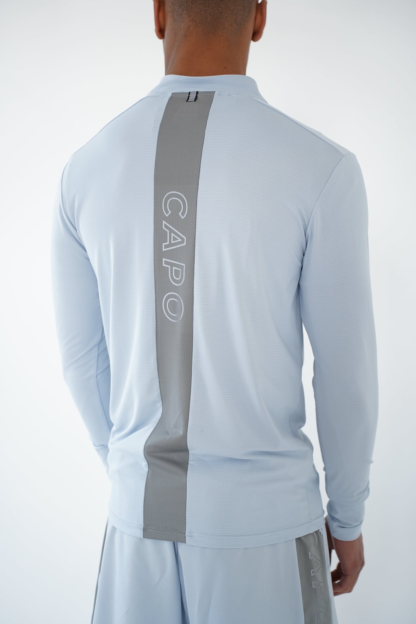 Capo Active Performance 1/4 Zip Top - Light Blue