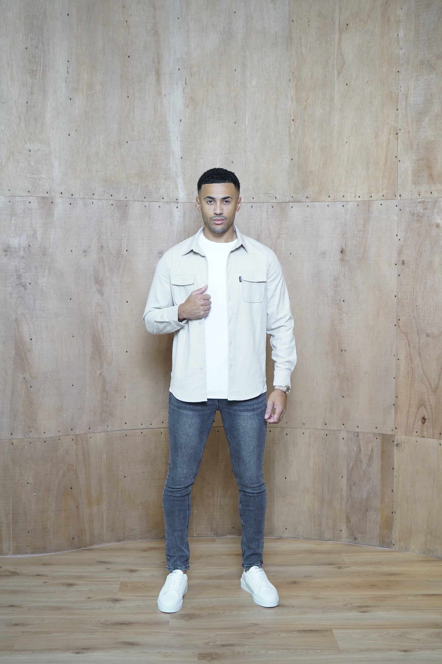 Capo Ollie Overshirt - Light Stone