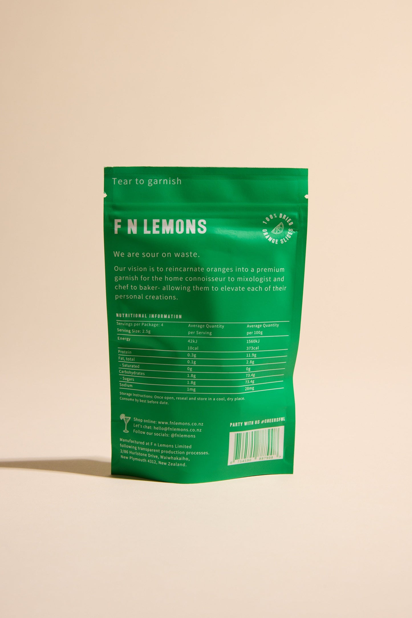 F N Lemons - Limes 10 Slice Pouch