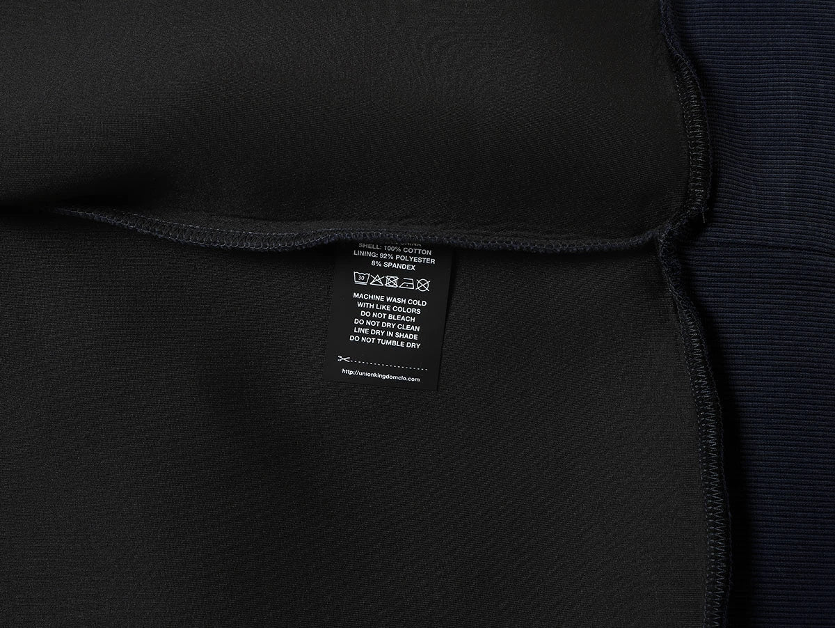 630 GSM BOXY CROPPED FIT QUARTER-ZIP 'NAVY BLUE' SWEATER