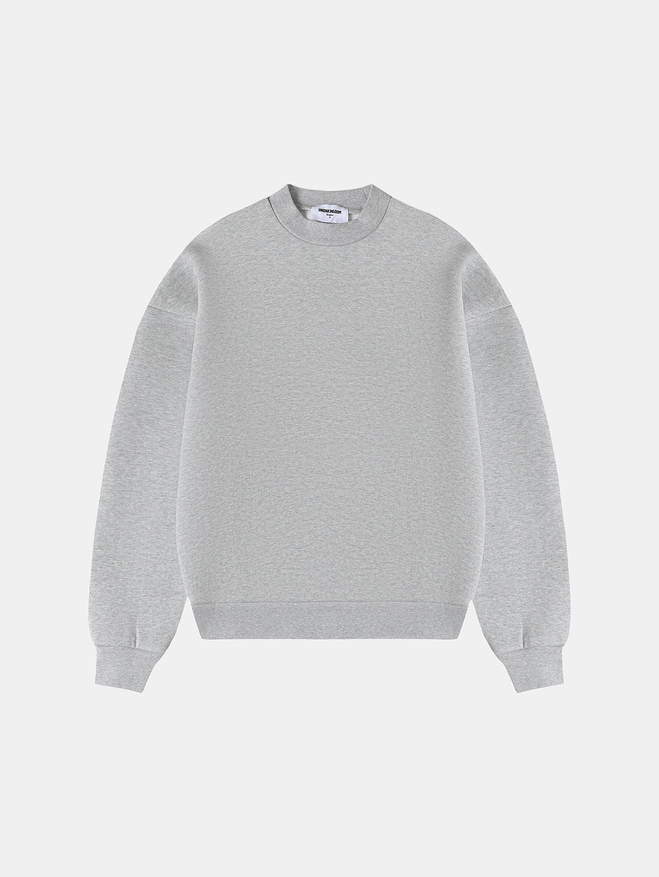 630 GSM BOXY CROPPED FIT 'FLOWER GRAY' CREWNECK