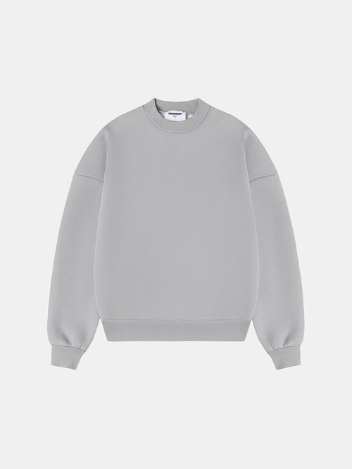630 GSM BOXY CROPPED FIT 'ARCTIC GRAY' CREWNECK