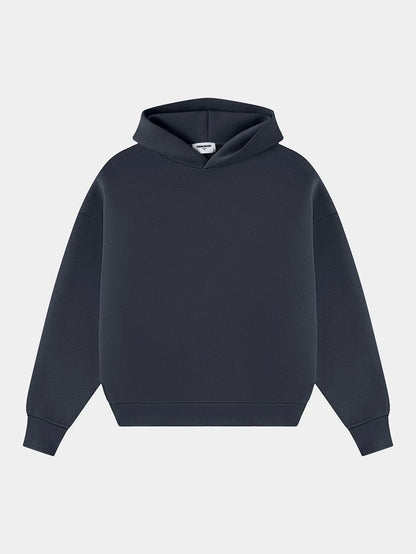 630 GSM BOXY CROPPED FIT 'STONE COAL' HOODIE