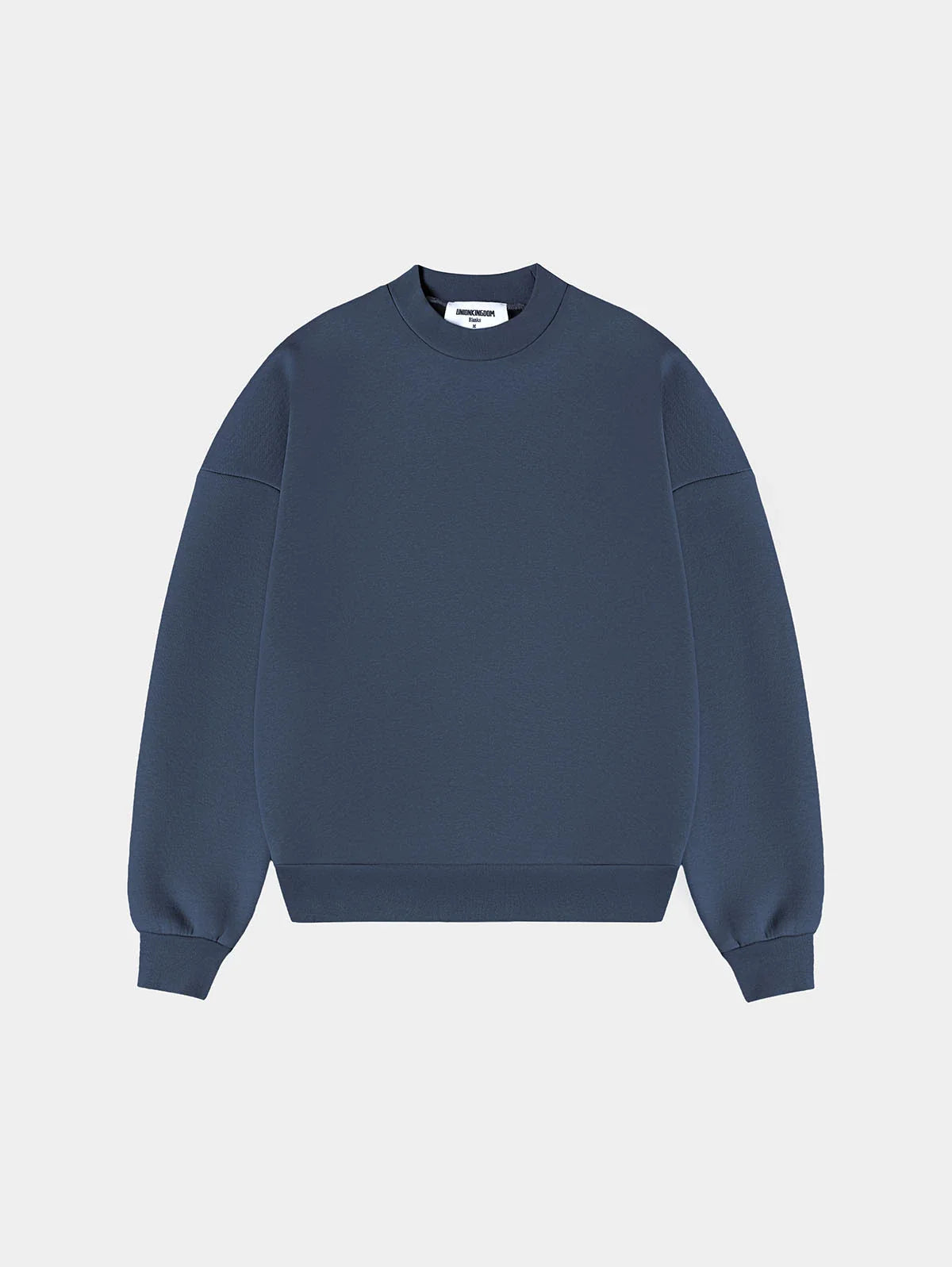 630 GSM BOXY CROPPED FIT 'GRAY BLUE' CREWNECK