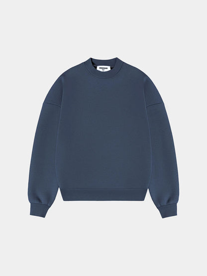 630 GSM BOXY CROPPED FIT 'GRAY BLUE' CREWNECK