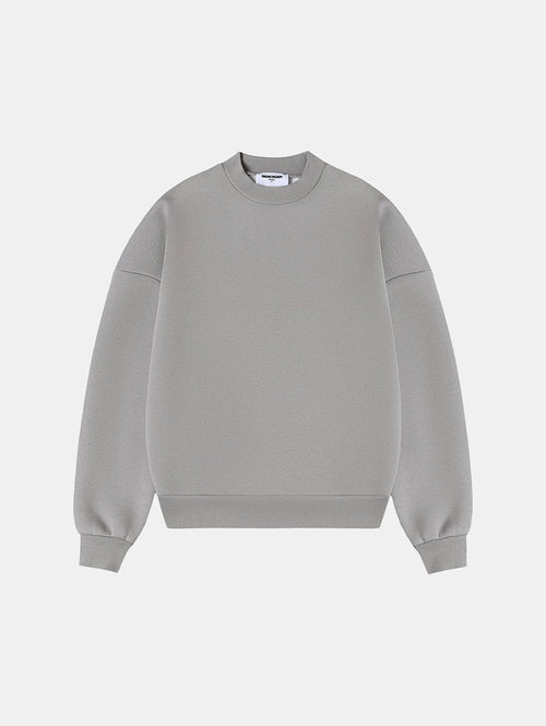 630 GSM BOXY CROPPED FIT 'SMOKE' CREWNECK