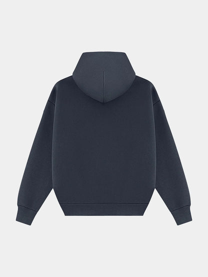 630 GSM BOXY CROPPED FIT 'STONE COAL' HOODIE