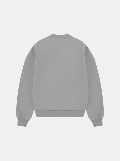 630 GSM BOXY CROPPED FIT 'SMOKE' CREWNECK