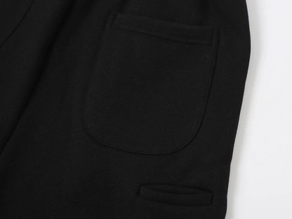 520 GSM COZY BAGGY 'BLACK' STRAIGHT PANTS