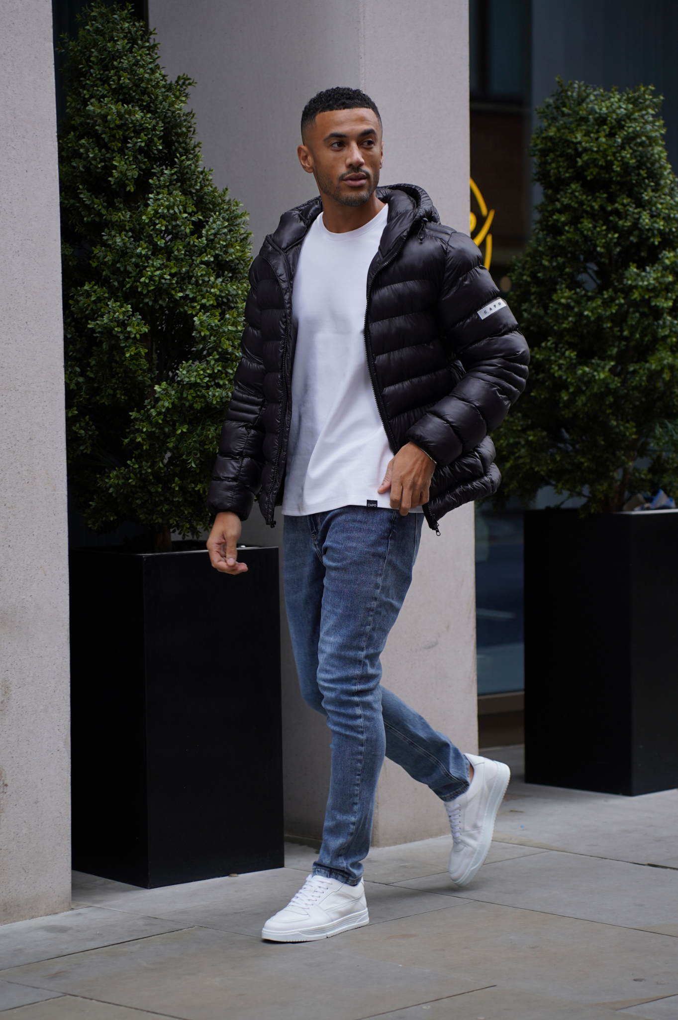 Capo PANEL Coat Jacket - Black