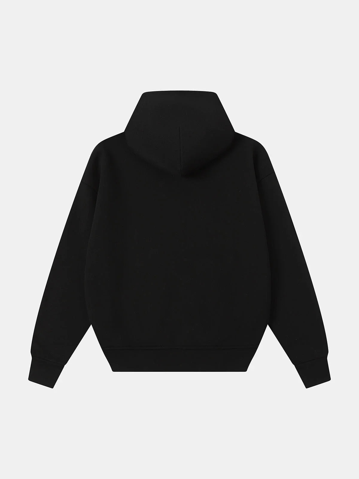 520 GSM BOXY CROPPED FIT 'BLACK' ZIP-UP HOODIE