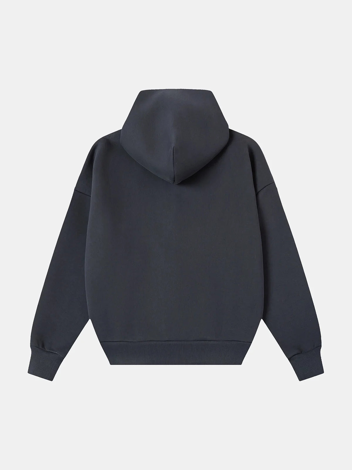 630 GSM BOXY CROPPED FIT 'STONE COAL' ZIP-UP HOODIE