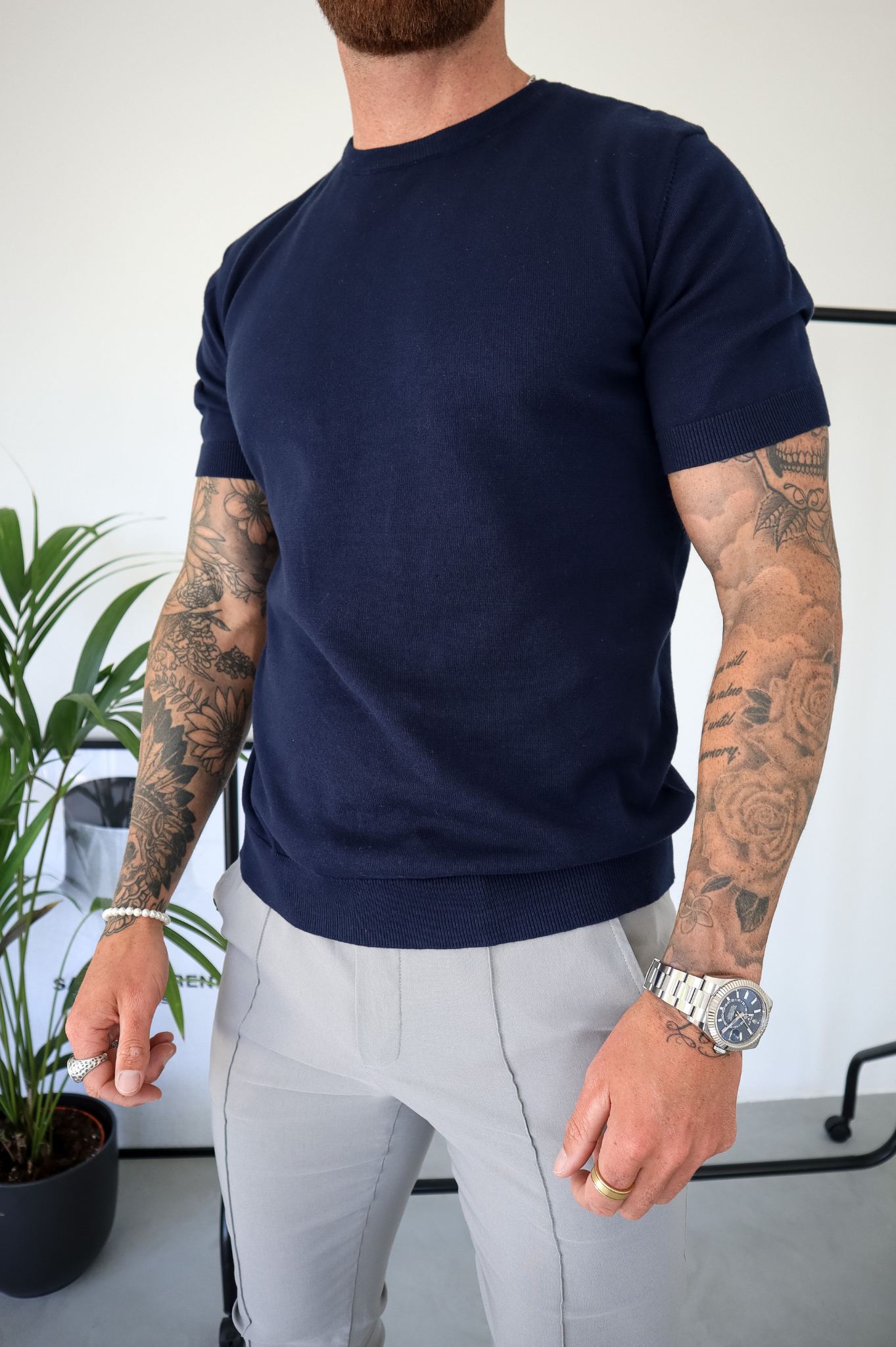 Capo Egyptian Cotton T-Shirt - Navy