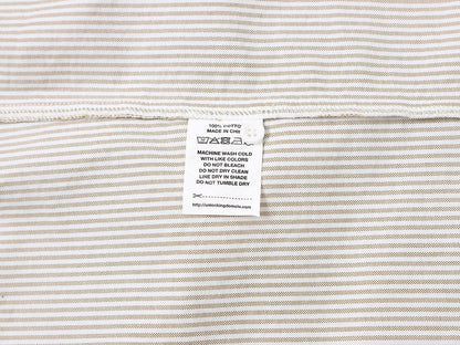 BOXY CROPPED 'BEIGE' STRIPED LONG-SLEEVE SHIRT