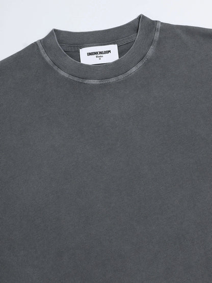 220 GSM LOOSE FIT 'WASHED GRAY' T-SHIRT