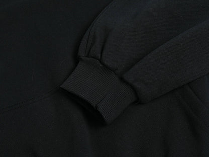 480 GSM RAGLAN BOXY CROPPED FIT 'BLACK' HOODIE