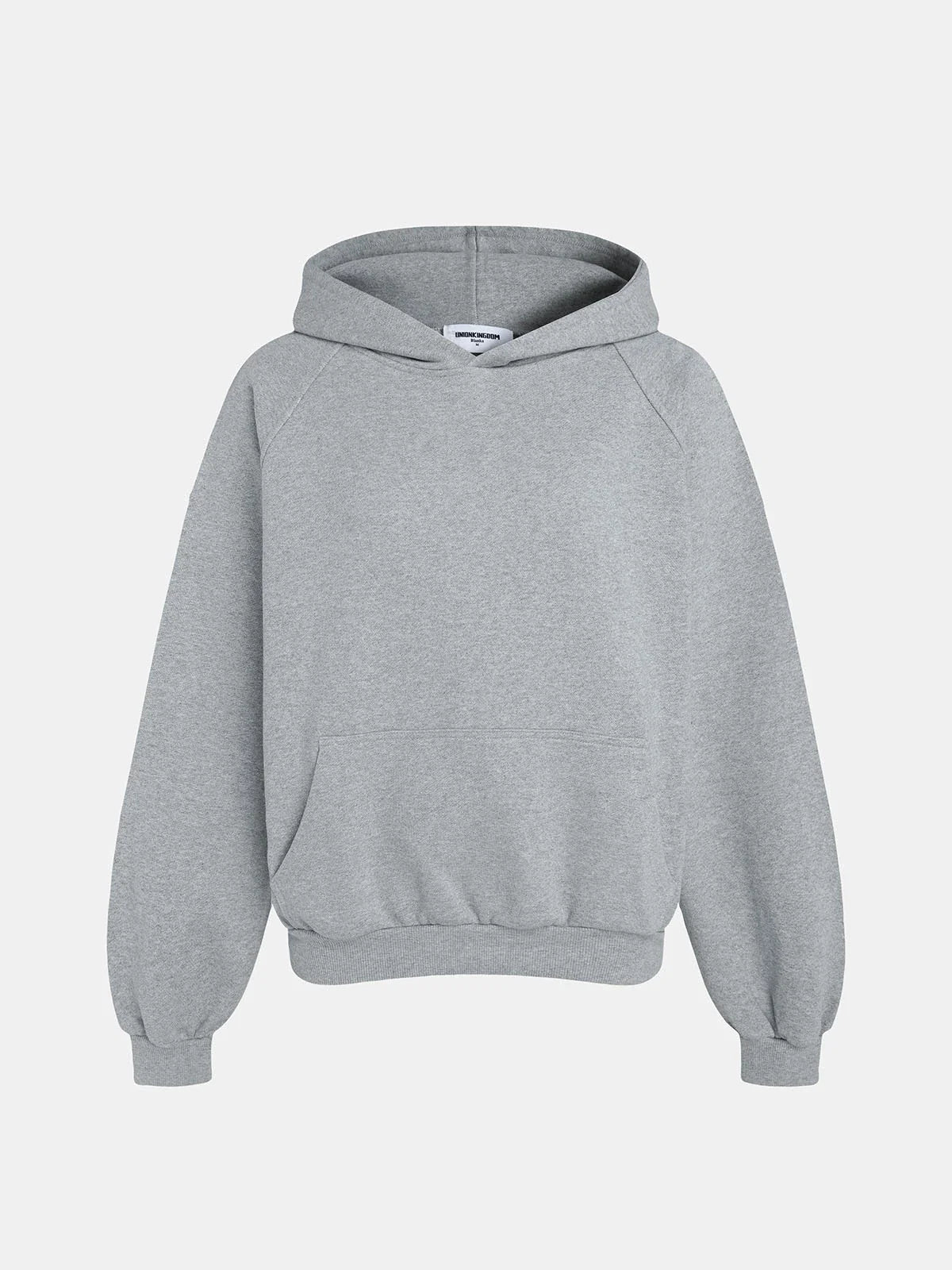 480 GSM RAGLAN BOXY CROPPED FIT 'FLOWER GRAY' HOODIE