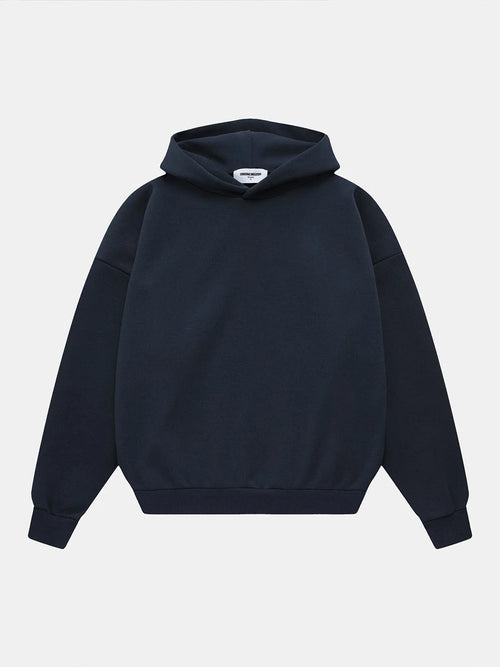 500 GSM BOXY CROPPED 'NAVY BLUE' HOODIE