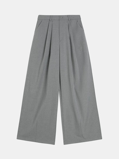 300 GSM BAGGY FIT STRIPED PLEATED 'GARY' PANTS