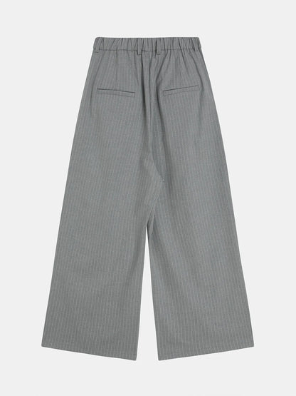 300 GSM BAGGY FIT STRIPED PLEATED 'GARY' PANTS