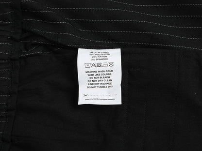 300 GSM BAGGY FIT STRIPED PLEATED 'BLACK' PANTS