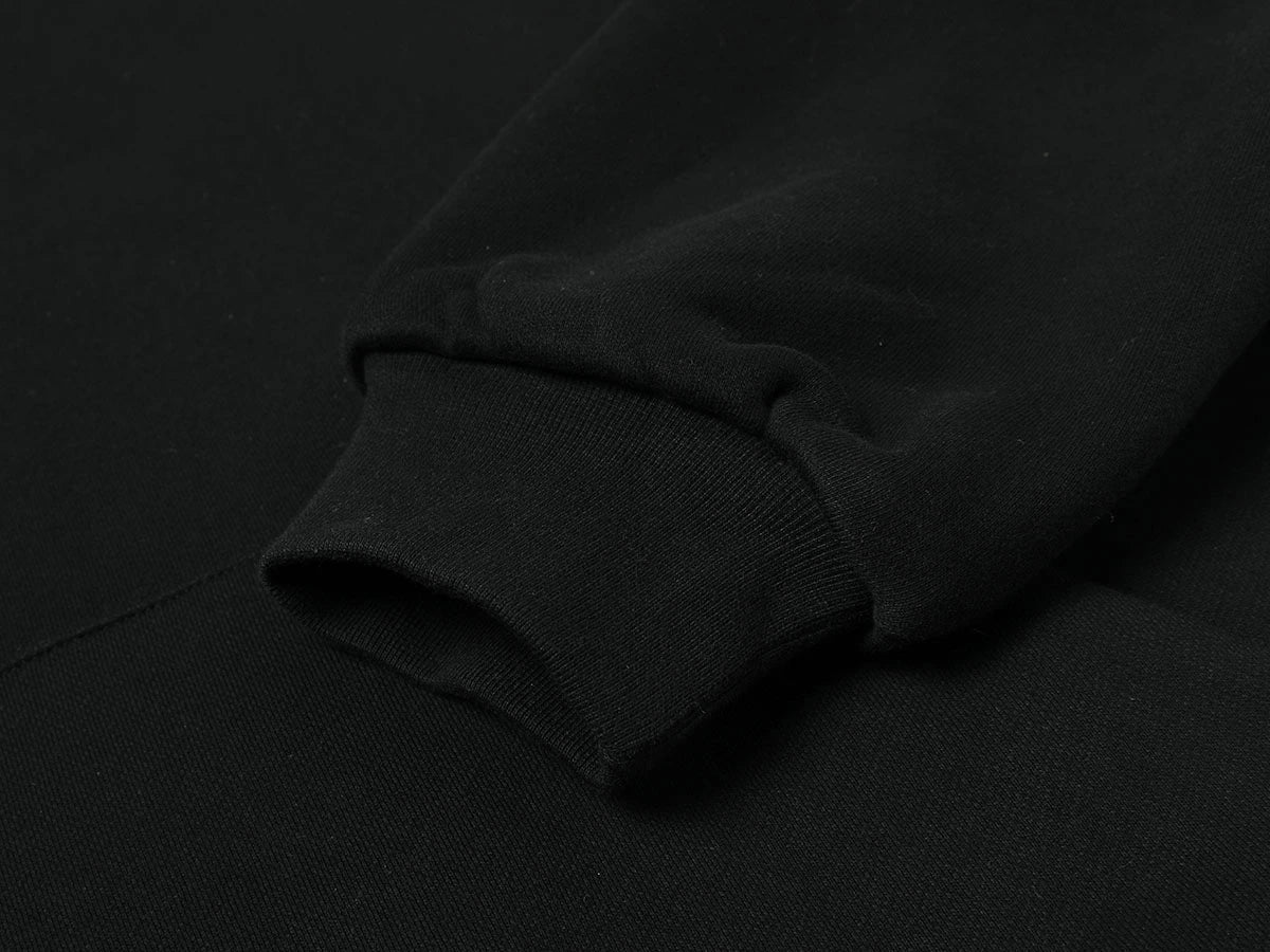 1000 GSM DOUBLE-LAYER 'BLACK' HOODIE