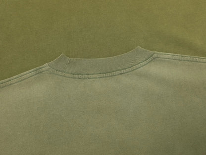250 GSM LOOSE FIT 'WASHED MOSS GREEN' T-SHIRT