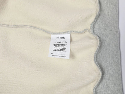 600 GSM RAGLAN CROPPED FIT 'FLOWER GRAY' HOODIE