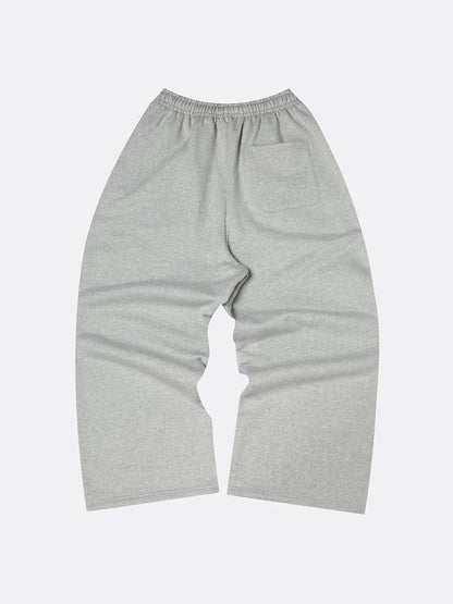 600 GSM BAGGY FIT 'FLOWER GRAY' PANTS