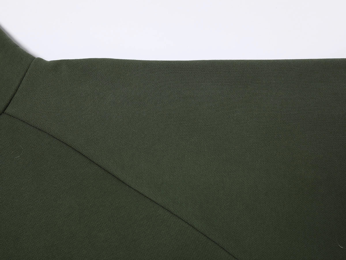600 GSM RAGLAN CROPPED FIT 'OLIVE' HOODIE