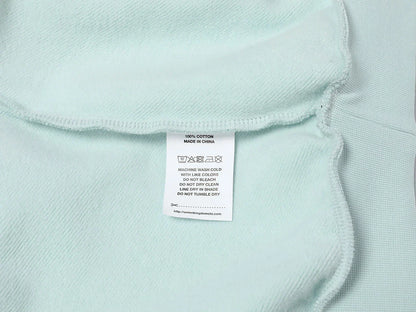 600 GSM RAGLAN CROPPED FIT 'LIGHT BULE' HOODIE