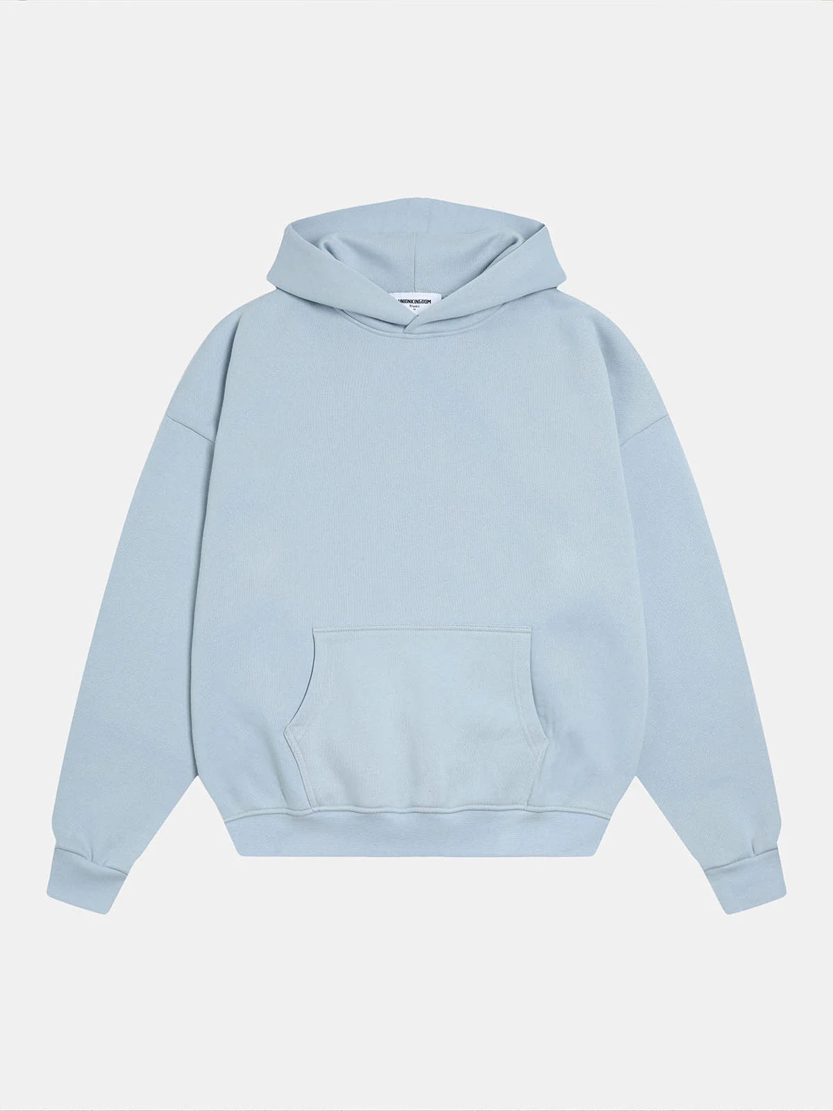 520 GSM BOXY CROPPED FIT 'LIGHT BLUE' HOODIE