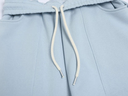 520 GSM COZY BAGGY 'LIGHT BULE' STRAIGHT PANTS