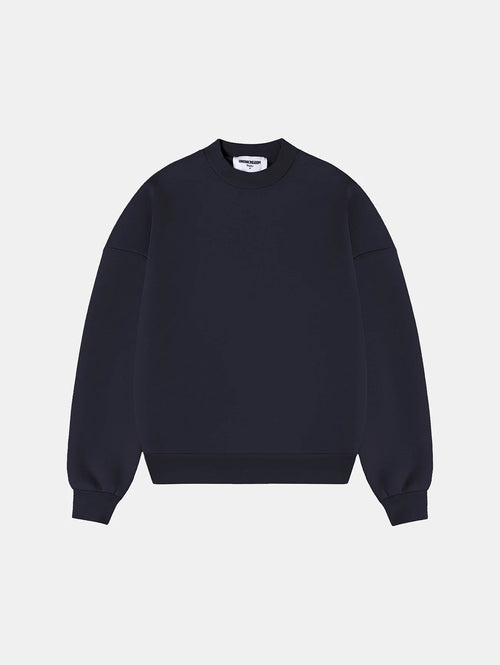 630 GSM BOXY CROPPED FIT 'NAVY BLUE' CREWNECK