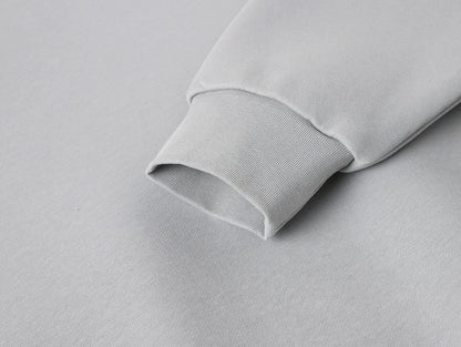 630 GSM BOXY CROPPED FIT 'ARCTIC GRAY' ZIP-UP HOODIE