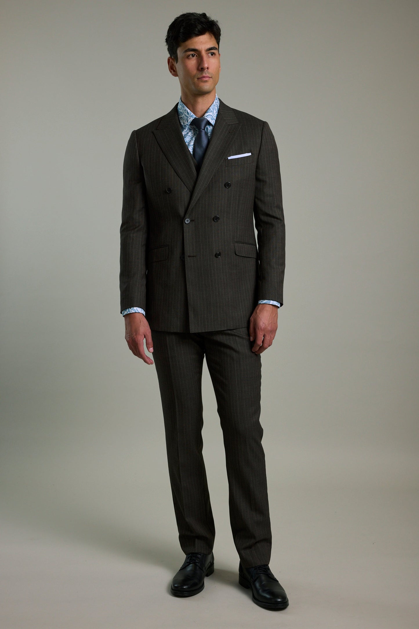 Radcliffe Stripe Double Breasted Suit Jacket