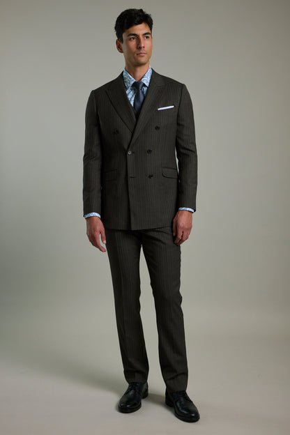 Radcliffe Stripe Double Breasted Suit Jacket