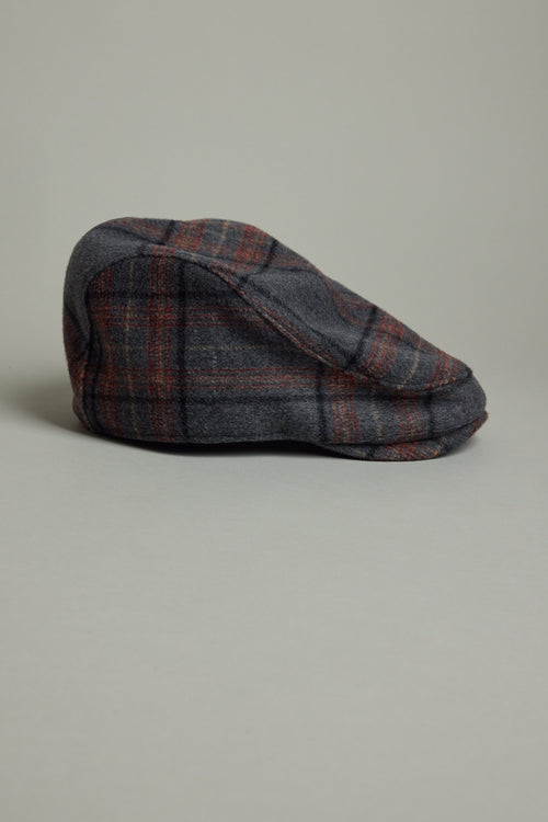 Alva Check Flat Cap