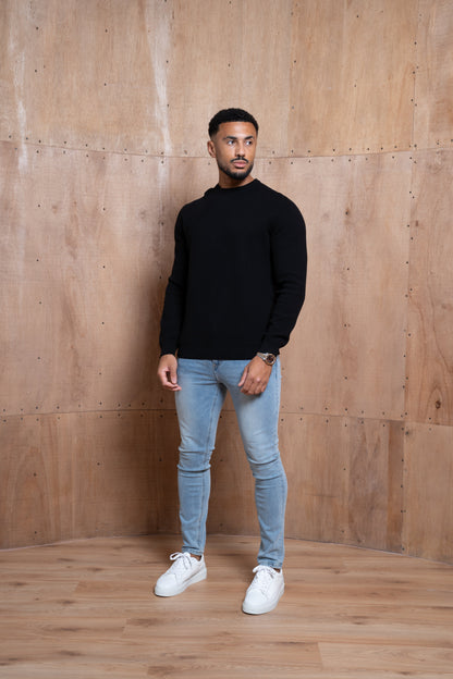 Capo CABLE Knit Jumper - Black