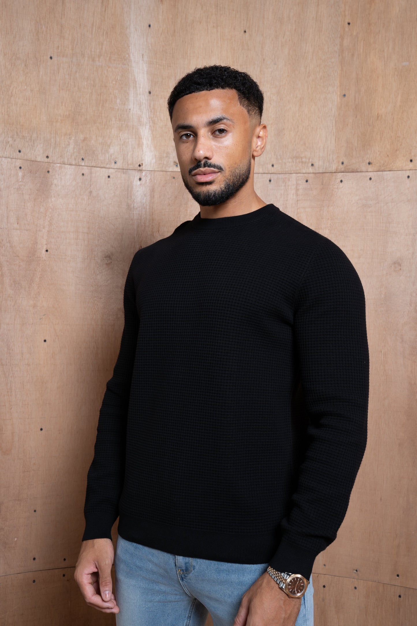 Capo CABLE Knit Jumper - Black