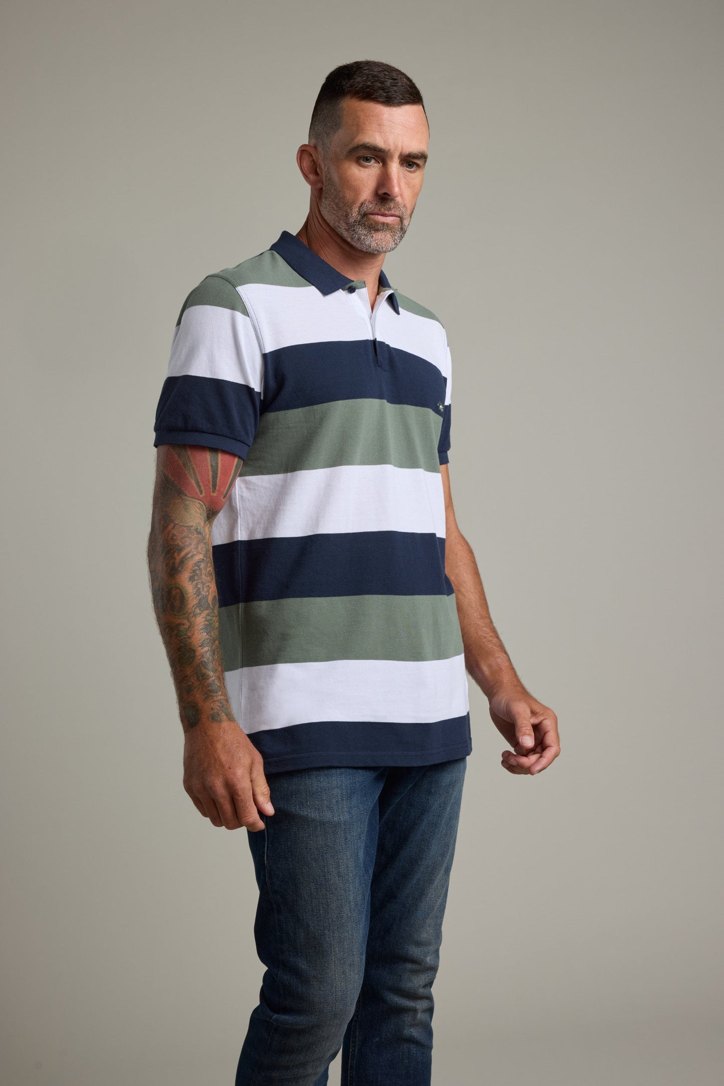 Regent Pique Stripe Polo
