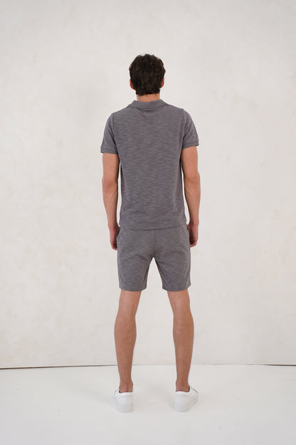 Capo Jersey Slub Shorts - Charcoal