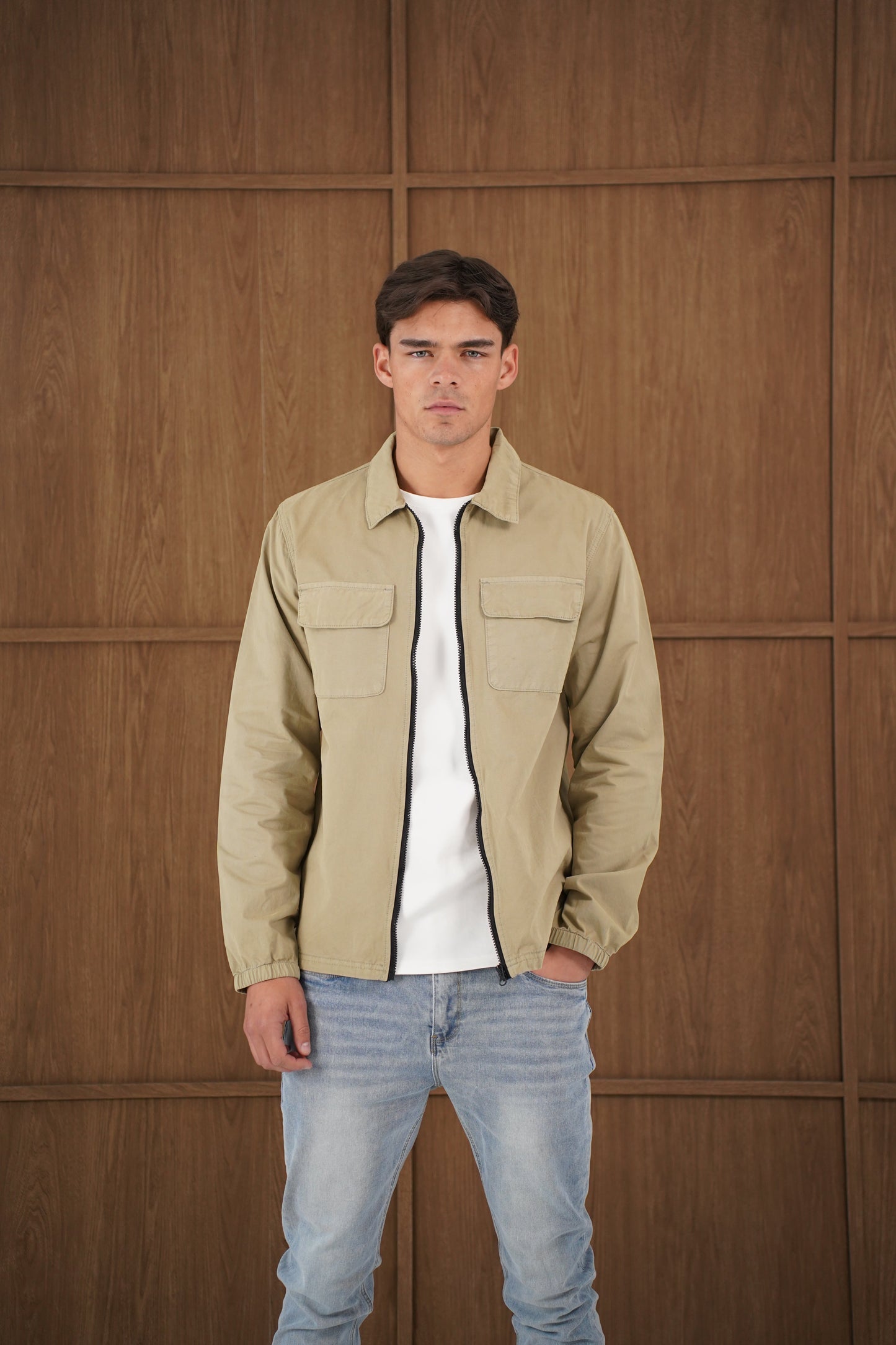Capo DYED Cotton Cargo Jacket - Olive