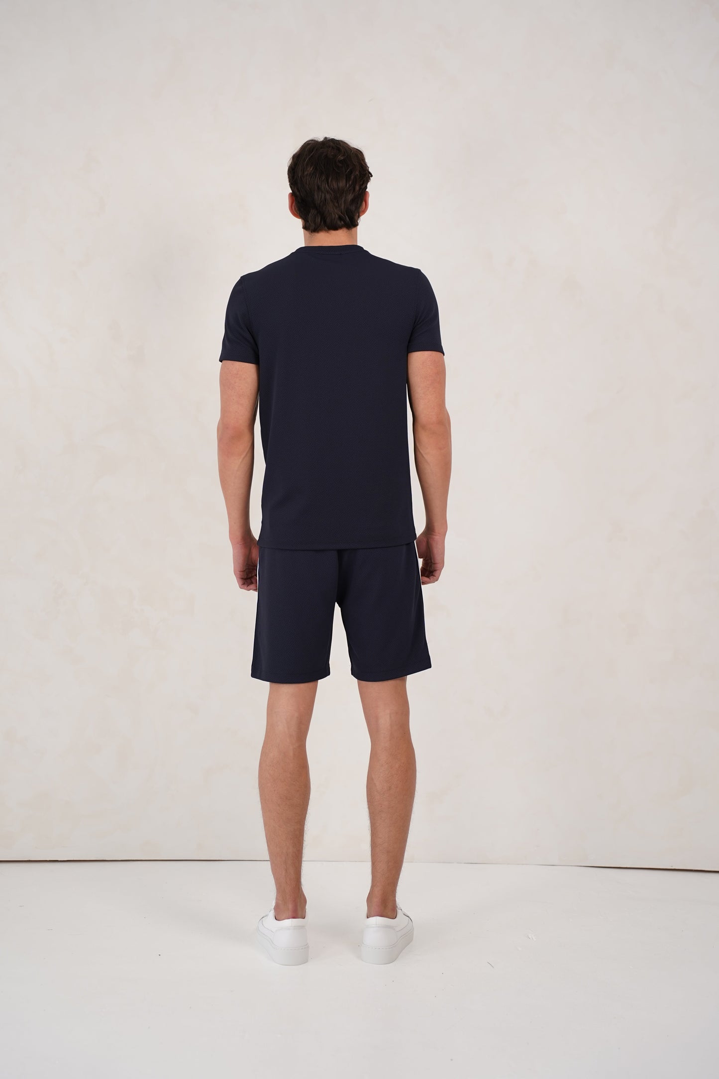 Capo Textured T-Shirt - Navy
