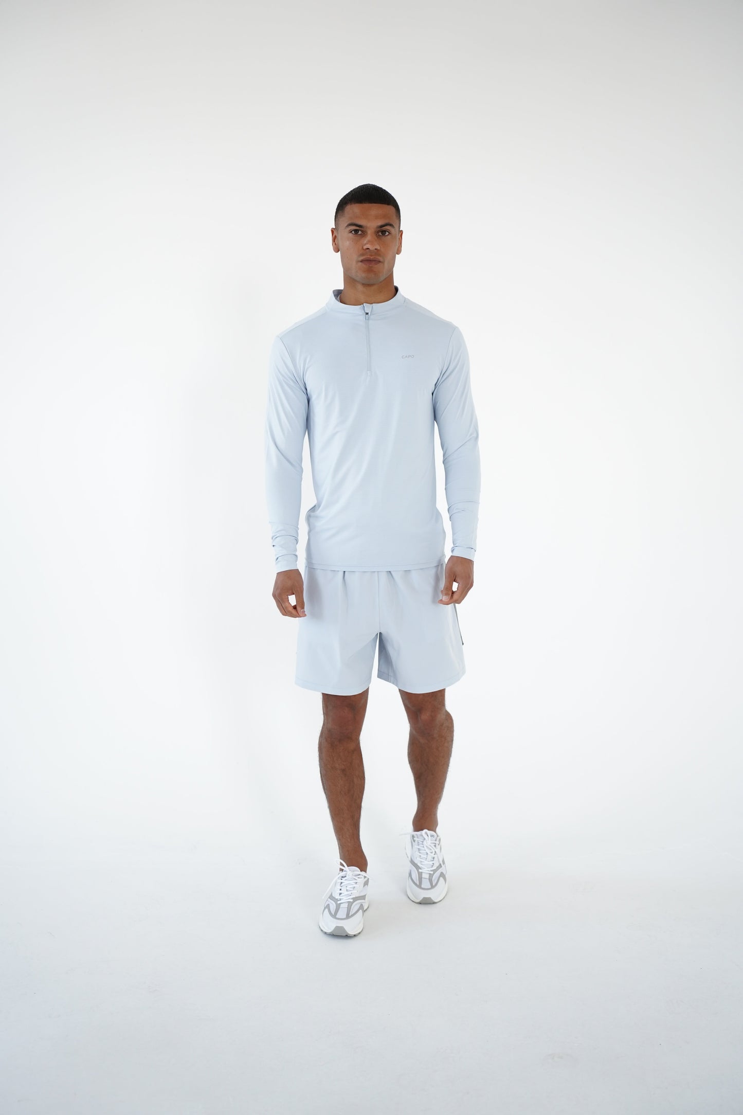 Capo Active Performance 1/4 Zip Top - Light Blue
