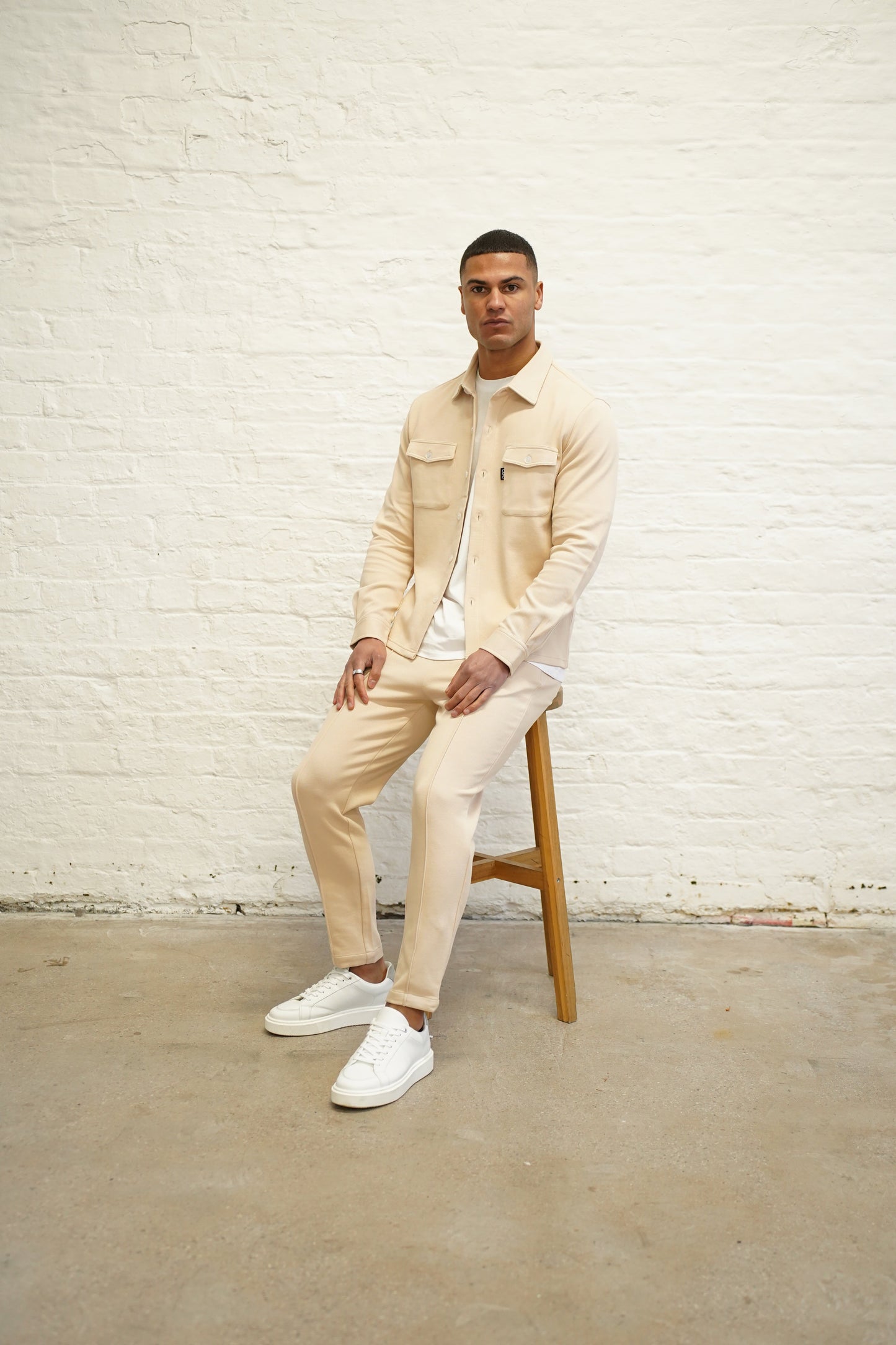 Capo Pique Overshirt - Oatmeal
