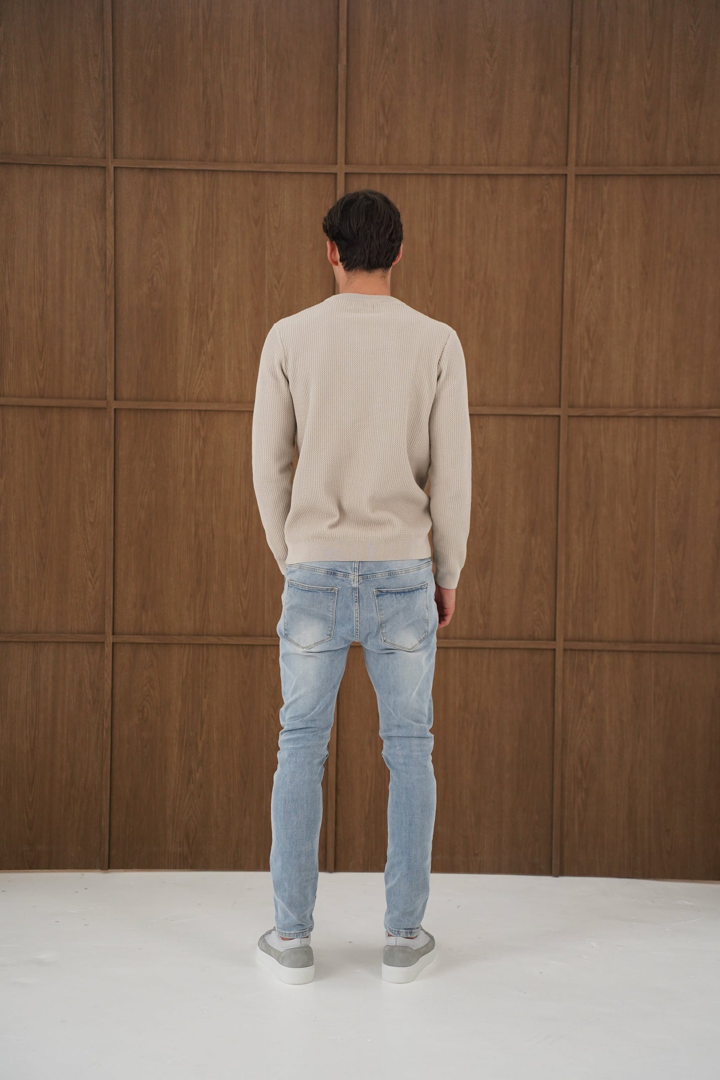 Capo CABLE Knit Jumper - Stone