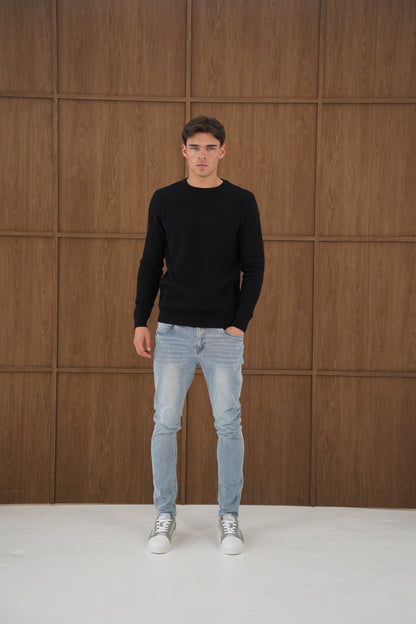 Capo CABLE Knit Jumper - Black