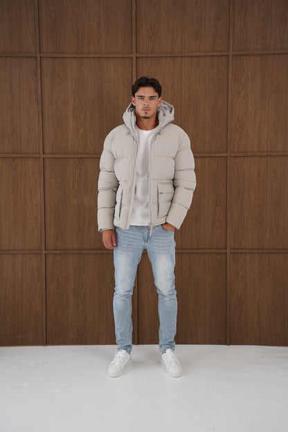 Capo Puffer Coat - Stone