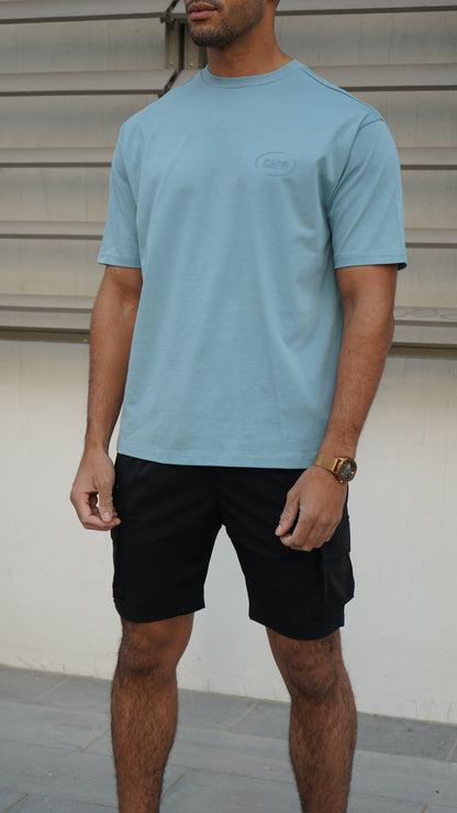 Capo Club Circular Print T-Shirt - Powder Blue